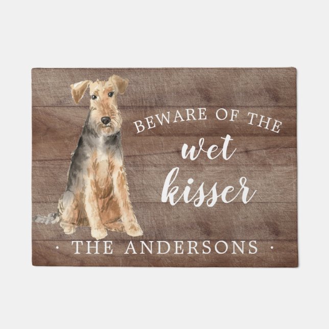 Tapete Welsh Terrier Dog Personalizado Mat. Porta (Frente)