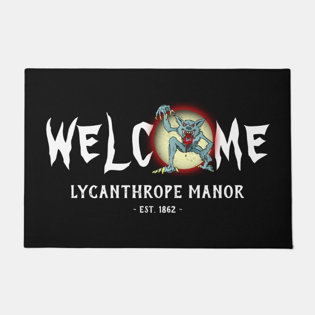 Tapete Werewolf Lycanthrop Personaliza Entrada de Lua Com (Frente)