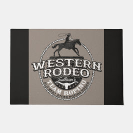 Tapete Western Rodeo Old West Steer Roping Personalizado