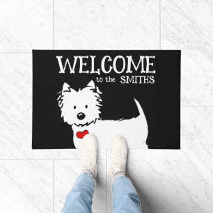 Tapete Westie Black Welcome Mat