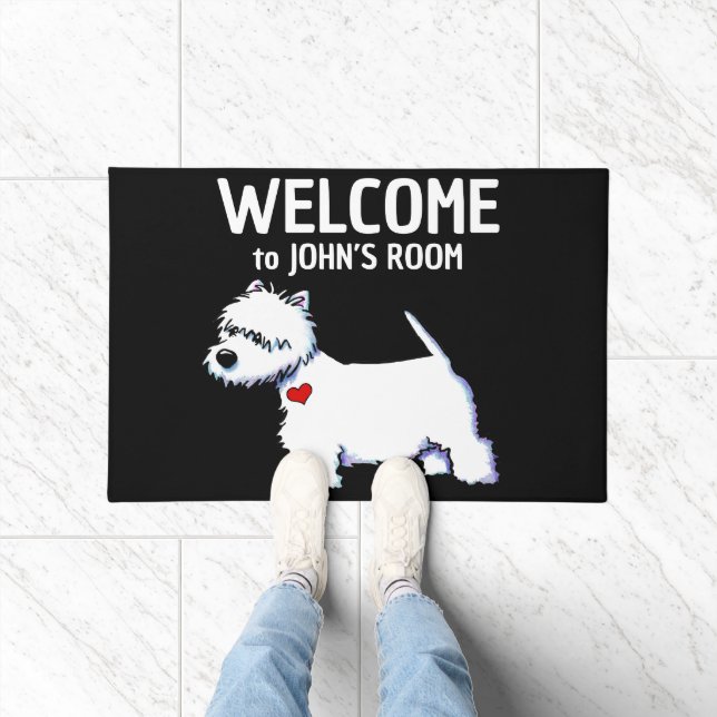 Tapete Westie Black Welcome Mat (Interior)