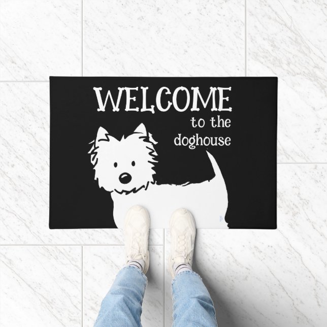 Tapete Westie Black Welcome Mat (Interior)
