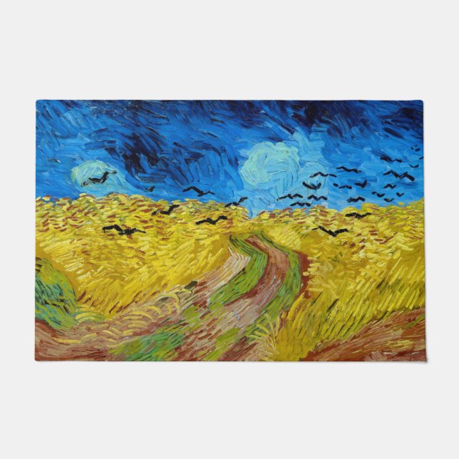 Tapete Wheatfield com Corvos, Van Gogh (Frente)