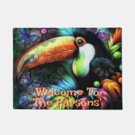 Tapete Whimsical Abstract Toucan Bird Personalized