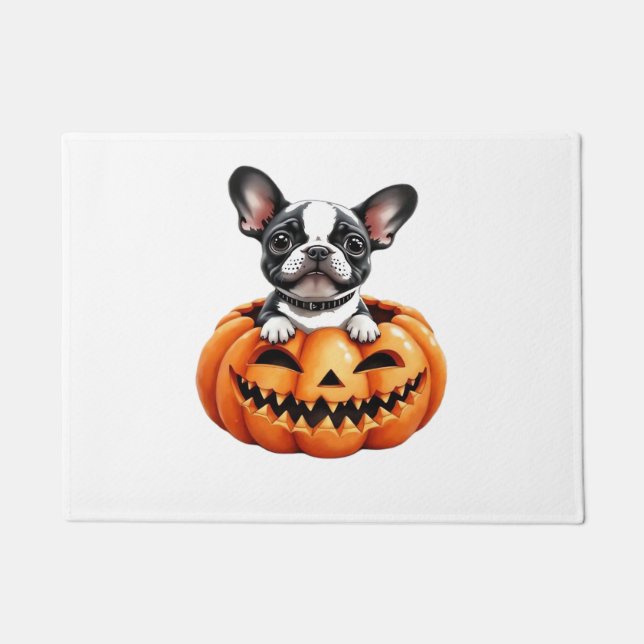 Tapete White Bulldog Happy Halloween Bompkin Classic T-S (Frente)