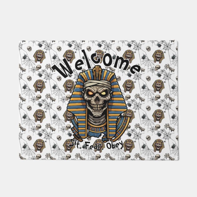 Tapete 🤍 White Pharaoh Mummy Doormat 🎃 👑 (Frente)