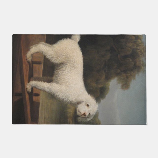 Tapete White Poodle in a Punt (por George Stubbs) (Frente)