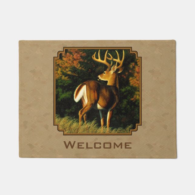 Tapete Whitetail Buck Deer Hunting Tan (Frente)