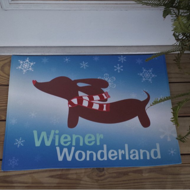 Tapete Wiener Wonderland Dachshund Doormat (Criador carregado)