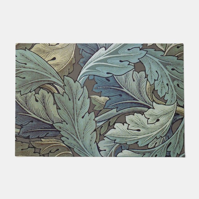 Tapete William Morris Acanthus Sage Flower Floral Botânic (Frente)