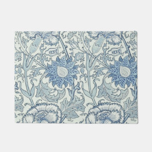Tapete William Morris Belo padrão floral, azul,rosa