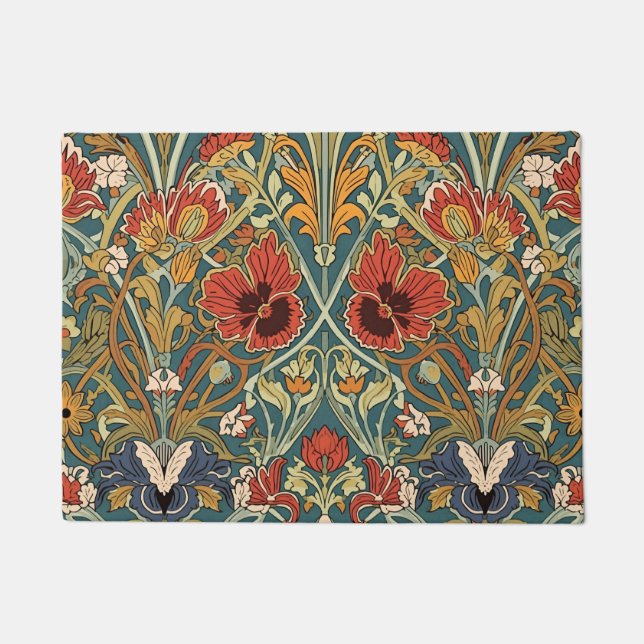 Tapete William Morris Compton Floral Art Nouveau Pattern (Frente)
