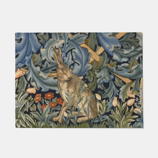 Tapete William Morris Forest Rabbit Floral Art Nouveau (Frente)