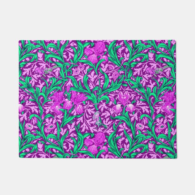 Tapete William Morris Irises, Ametista Roxo (Frente)