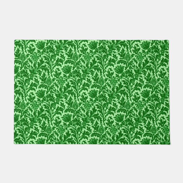 Tapete William Morris Thistle Damask, Emerald Green (Frente)