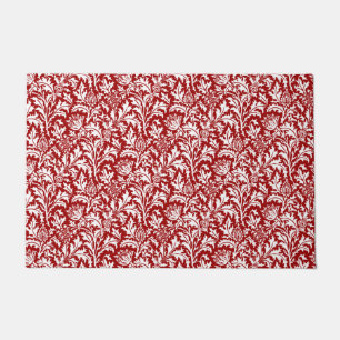 Tapete William Morris Thistle Damask, Vermelho Escuro e B
