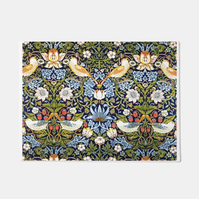 Tapete William Morris vintage design - Strawberry Thief, (Frente)