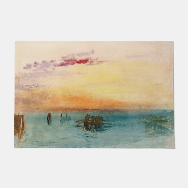 Tapete William Turner - A laguna perto de Veneza no Sunse (Frente)