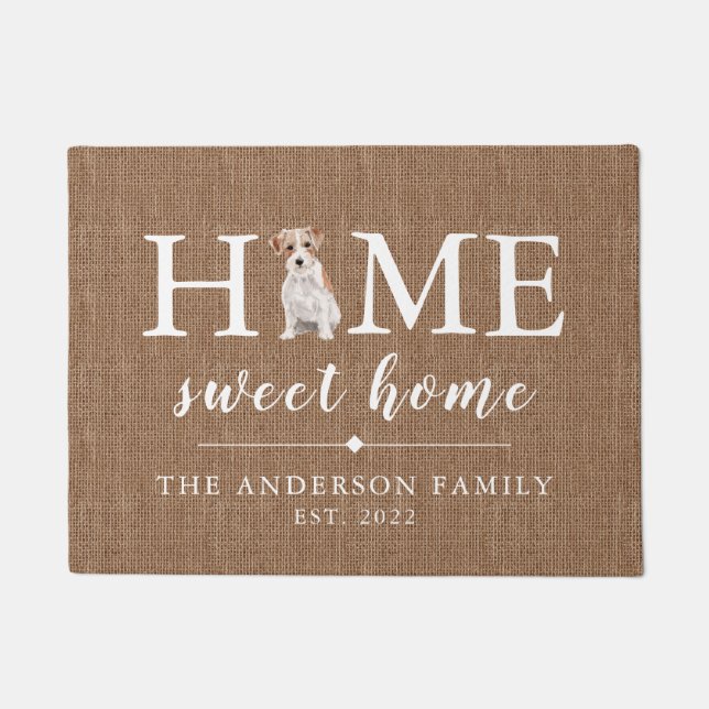 Tapete Wire Haired Jack Russell Home Doormat Doormat (Frente)