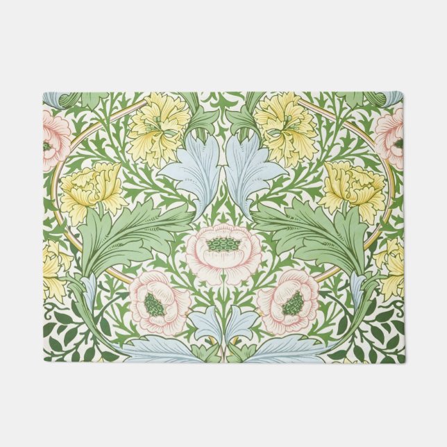 Tapete Wm Morris Myrtle Floral Arte Nova Brilhante (Frente)