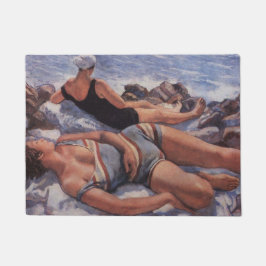Tapete Women Sunbelt on the Beach (por Serebriakova)