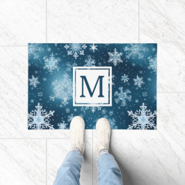 Tapete Wonderland Winter Snowflakes Snowfall Blue White