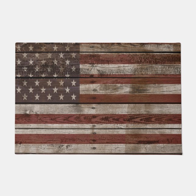 Tapete Wooden American Flag (Frente)