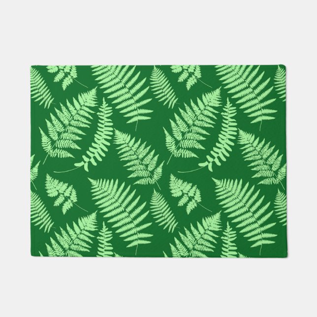 Tapete Woodland Fern Pattern, Emerald e Light Green (Frente)