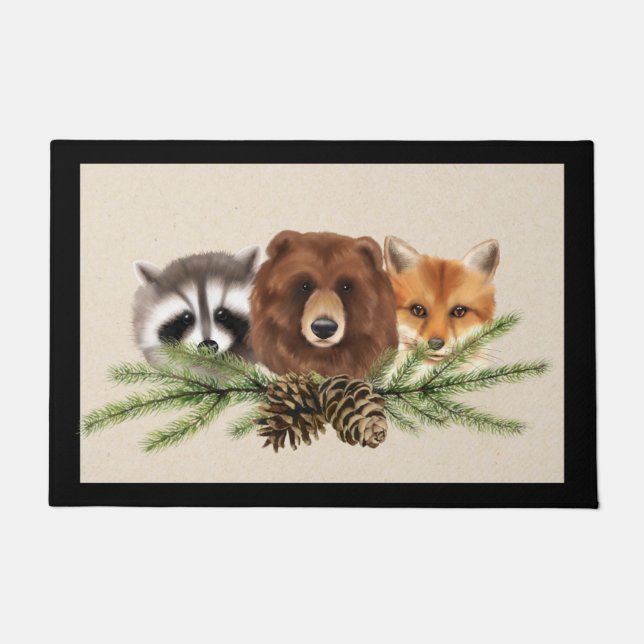 Tapete Woodland Willife Doormat Door Mat (Frente)