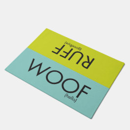 Tapete Woof do SNORT/doormat do pavão-do-mar