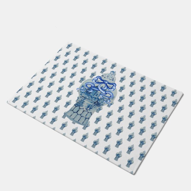 Tapete Wreath Blue & White Ginger Jar (Inclinado)