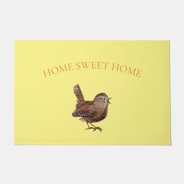 Tapete Wren Bird (Troglodytes Troglodytes) cantando (Frente)