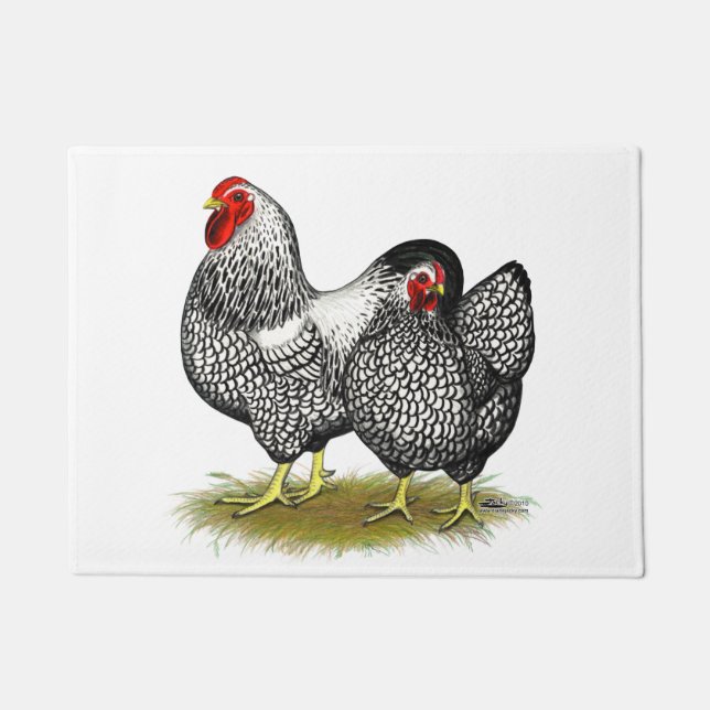 Tapete Wyandotte:  Pares de prata (Frente)