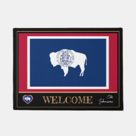 Tapete Wyoming & Wyoming Flag house mat /sport EUA