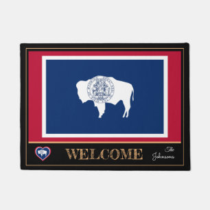 Tapete Wyoming & Wyoming Flag house mat /sport EUA