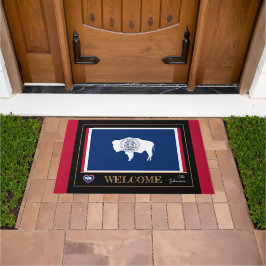 Tapete Wyoming & Wyoming Flag house mat /sport EUA