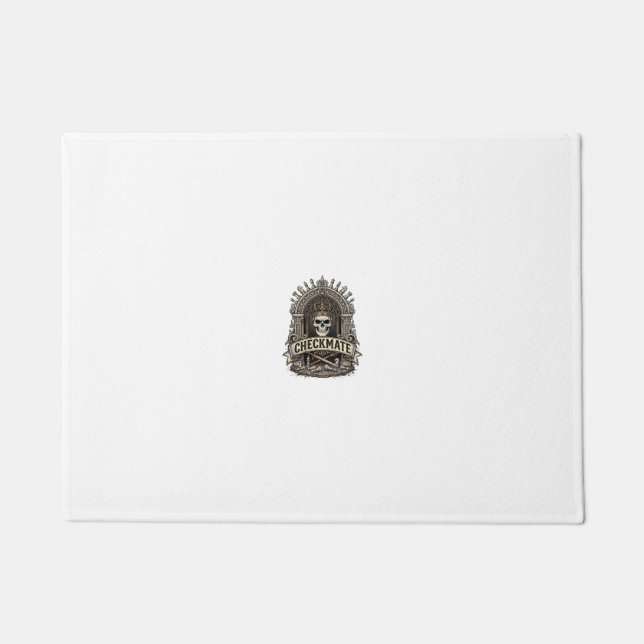 Tapete Xadrez Antigo Checkmate Skull King (Frente)