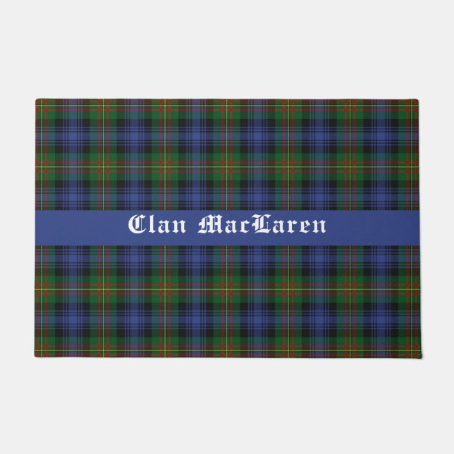 Tapete Xadrez Clan MacLaren Tartan Personalizável (Frente)