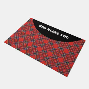 Tapete Xadrez de Tartan tecido vermelho real