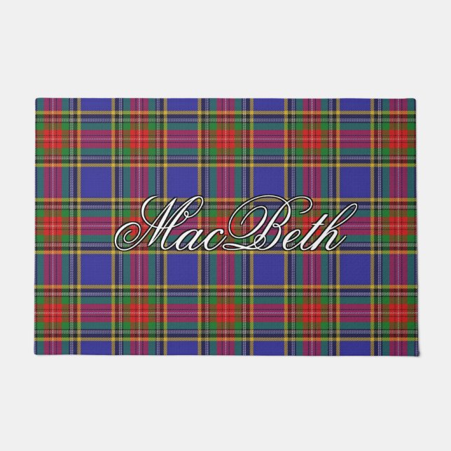 Tapete Xadrez do Scots Vista Clan MacBeth Tartan (Frente)