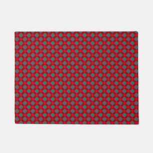 Tapete Xadrez escocês quadriculado tartan vermelho cinza 