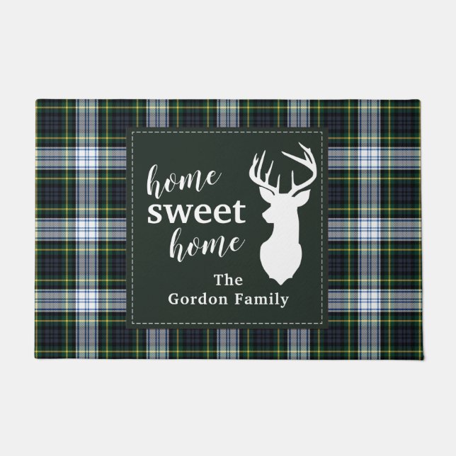 Tapete Xadrez Personalizada, Sweet Home Tartan Clan Gordo (Frente)