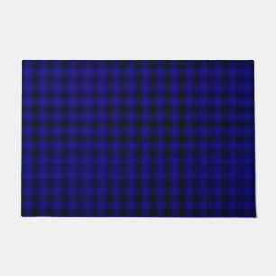 Tapete Xadrez preto azul tartan MacKay