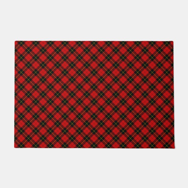 Tapete Xadrez preto Wallace Tartan (Frente)