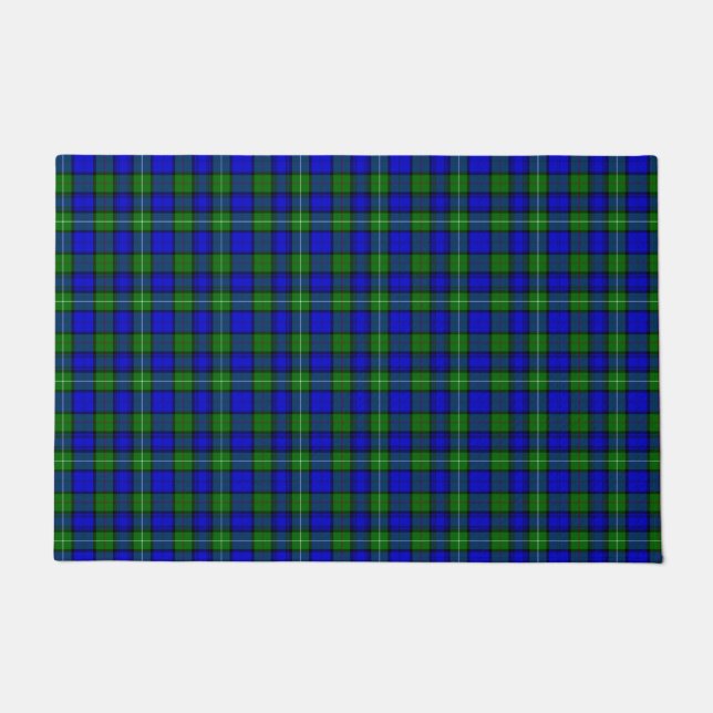 Tapete Xadrez verde azul MacKenzie tartan (Frente)