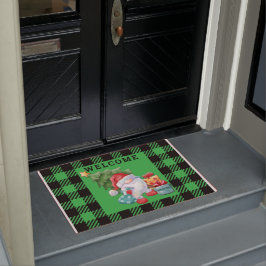 Tapete Xadrez Verde Doormat Gnome