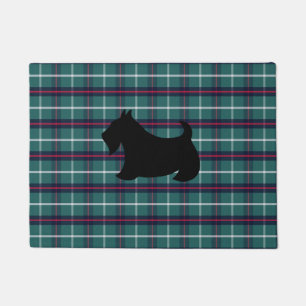 Tapete Xadrez Verde - Terrier Doormat escocesa