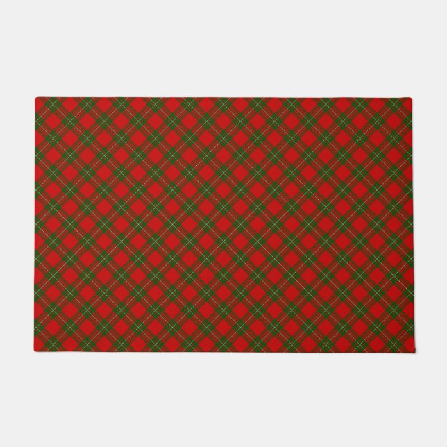 Tapete Xadrez verde-vermelha MacGregor tartan (Frente)