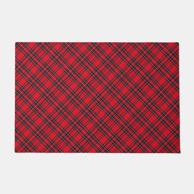 Tapete Xadrez vermelha de Stewart tartan (Frente)