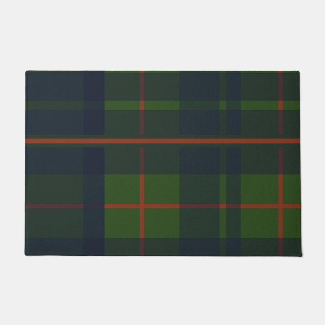 Tapete Xadrez Vermelha Verde Tartan  escocesa Xadrez (Frente)